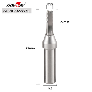 Tideway A7 3 Flute Woodworking TCT Cutting Knife Straight Router Bit Engraving Slotting CNC Engraving Machine. - Product Image 6
