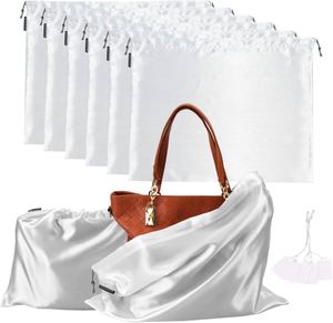 Custom logo Satin Silk Silk Dust Bag for <b>Handbags</b> Travel Silk Storage Bag Drawstring Multi-dimension DIY Color - Product Image 1