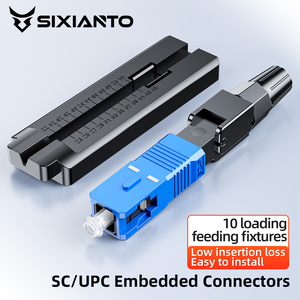 ตัวเชื่อมต่อไฟเบอร์ออปติกแบบเร็ว SC/APC |   ตัวเชื่อมต่อแบบประกอบเร็วสำหรับสายดรอป FTTH, ปลอกโลหะขัดเงาสำเร็จรูป - Product Image 2