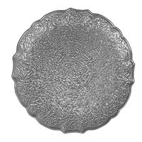 Assiettes de Présentation Convexes en PP de 13 Pouces, Design Personnalisé Pigmenté, Idéales pour Mariages et Fêtes - Lot de 50 Pièces - Vente Flash