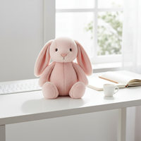OEM ODM, prix bas, vente en gros, adorable peluche lapin, coton PP, logo personnalisé brodé, peluche lapin pour cadeaux promotionnels d'anniversaire