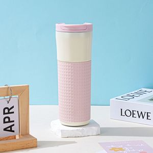 Mug de voyage 500 ml avec étui en cuir protecteur, tasse isotherme en acier inoxydable 304, logo personnalisé - Product Image 6