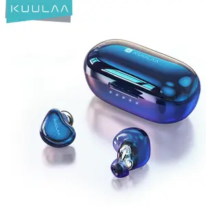 KUULAA高級深センデュアルダイナミックドライバーTwsブルートゥースイヤホン携帯電話アクセサリーイヤホンヘッドフォン