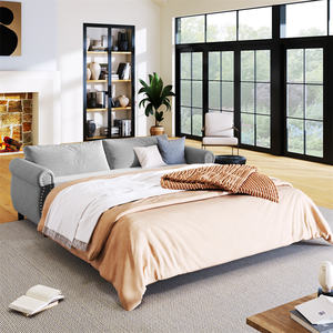 Proveedor de sofá cama futón convertible de fábrica de Dongguan con colchón de memoria grande para espacios de sala de estar dormitorio - Product Image 2