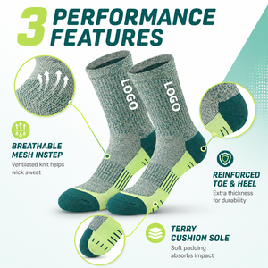 Chaussettes de basket-ball personnalisées pour hommes, logo et design personnalisés de haute qualité, respirantes, anti-humidité, chaussettes de sport - Product Image 2