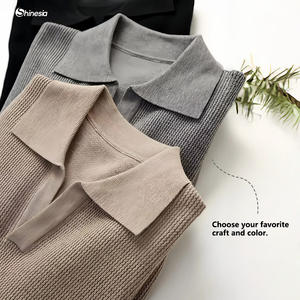 Maglione Pullover da Uomo in Lana e Cachemire a Collo Alto OEM&ODM, Pullover Essenziale da Uomo Tinta Unita in <span class=keywords><strong>Cotone</strong></span> con <span class=keywords><strong>Scollo</strong></span> a <span class=keywords><strong>V</strong></span>, Maglione Personalizzato Lavorato a Maglia - Product Image 3