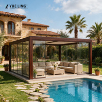 Pergola motorisée en aluminium à toit à lames orientables, taille personnalisée pour les constructeurs et les entrepreneurs, pergola résistante au soleil et à la pluie pour la cour