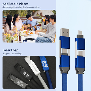 Abrebotellas portátil de aleación de aluminio 4 en 1 Cable USB tipo C Carga rápida Sacacorchos Cargador Cable de datos para Samsung <span class=keywords><strong>iPhone</strong></span> - Product Image 2