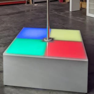 Plataforma Luminosa Cúbica, Plataforma Láser Dibbler, Pedestal con Barandilla, Plataforma de Luces para Baile Go-Go, Plataforma de Baile GOGO - Product Image 1