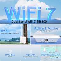 Punto de Acceso Exterior WL-WN573HBE2 de Largo Alcance, Repetidor de Malla de 1KM, Extensor AP Impermeable, Router Exterior BE5100, WiFi 7 Wavlink