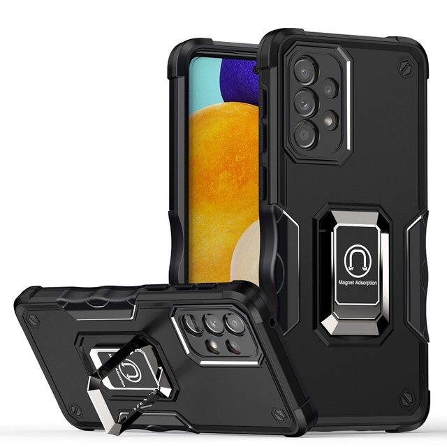 Non-Slip Kickstand Protective Anti Shock Cell Phone Cover for Samsung A53 A73 A33 5G A23 Ring Stand Corner Protective Phone Case