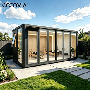 COCOVIA TF50 – Cabine de jardin isolée en aluminium 16,7 m² – Préfabriquée, idéale pour salle de sport, avec porte verrouillable, antirouille et montage rapide - Product Image 1