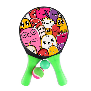 SCVIBE Ensemble de raquettes de plage 2-en-1 à double fonction : <span class=keywords><strong>Tennis</strong></span> de plage et jeu de capture inversée, Raquette personnalisée en MDF 32,5x18,5cm - Product Image 2