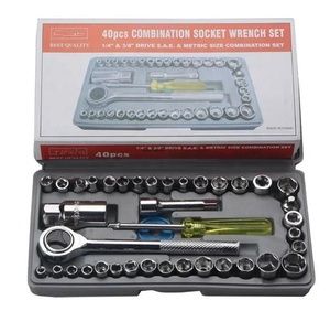 40 Pieces Auto Repair Kit Hand Tools Socket Wrench For Bicycle Repairing Carbon Steel Tool Set SRS-40