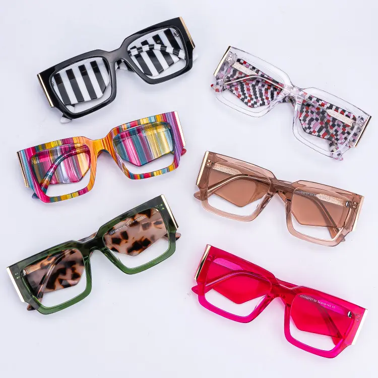 Wesee New Arrival Special Design Mixed Order Square Tortoise Glasses Design Optical Eyeglasses Frame