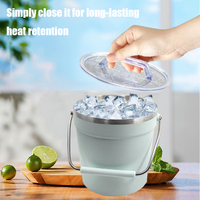 Seau à glace double couche en acier inoxydable 2/4/8L avec options de couleur