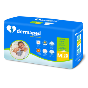 Pañales para Adultos Dermaped, Talla Mediana, 30 Unidades, Pantalones Desechables para Incontinencia, Alta Absorbencia, Transpirables, Suaves, 4 Paquetes - Product Image 1