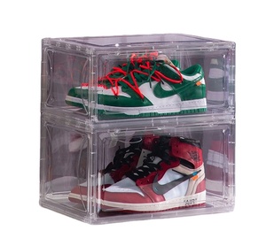 Thickened transparent basketball shoe storage box shoe box display cabinet