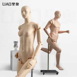 <span class=keywords><strong>Maniquí</strong></span> de Cuerpo Completo Masculino y Femenino de Fibra de Vidrio con Articulaciones Flexibles, Cabeza Multifuncional <span class=keywords><strong>para</strong></span> Deportes, Correr, Sentarse y Exhibición de <span class=keywords><strong>Ropa</strong></span> - Product Image 3