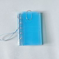 Mini pochette à trois volets pour classeur à feuilles mobiles M5/A7/A6 avec cordon élastique, pochette de rangement pour carnet, enveloppe pour cartes et photos
