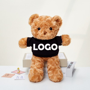 Bán Buôn Giá Rẻ Giá Quà Tặng Khuyến Mãi Dễ Thương Thú Nhồi Bông Gấu Sang Trọng Biểu Tượng Tùy Chỉnh Sang Trọng Gấu Bông Với Áo Sơ Mi Màu Đen - Product Image 2