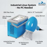NASCENCE 500W Nouvelle Mini Machine de Marquage Laser Portable Refroidie par Air 7,25 kg Graveur Laser Fibre Ultra-Léger DXF pour Métal