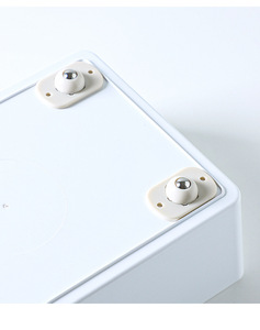 Selbstklebende Rollen, 4 Stück, kreisförmige Kunststoffrollen mit integriertem 360-Grad-Drehgelenk, Stahlkugel, universelle Kleberollen - Product Image 3
