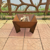 Brasero d'extérieur en métal durable avec fonction de chauffage, brasero de jardin en forme de pyramide, économique et pour bois de chauffage