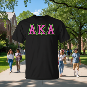 Camiseta con Nombre AKA, Letras Negras, Rosas y Verdes, Ropa Promocional - Product Image 3