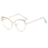 Lunettes de lecture œil-de-chat en métal 2026 pour femmes, transparentes, anti-lumière bleue, pour presbytie et hypermétropie, monture tendance