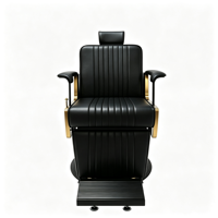 Chaise de barbier pivotante à 360 degrés en similicuir noir, design mid-century, idéale pour salon, hôpital et salle de séjour - Meilleures ventes