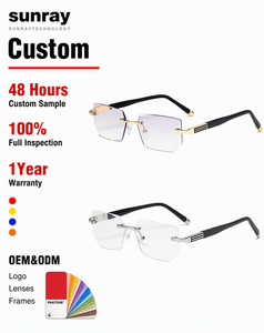 Lunettes de lecture progressives sans monture bloquant la lumière bleue, légères, HD, anti-fatigue, style professionnel, pour hommes et femmes âgés - Product Image 2