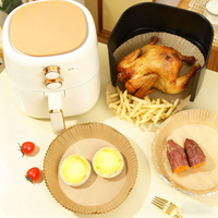 100 pièces de doublures en papier pour friteuse à air, antiadhésives, résistantes à l'huile, écologiques, compatibles four, carrées de 6,3 pouces, jetables, pour la cuisson et la rôtissage