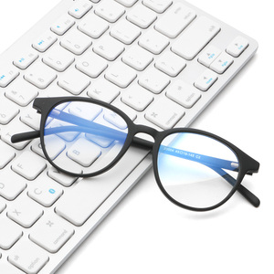 Drop Shipping Unisex Retro Round Frame Eyeglasses Acetate Blue Light Blocking <strong>Glasses</strong> With Spring Temple - Product Image 6