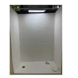 6" X 24" Vision Pattern Hotel And Apartment Bathroom Tub Surround Bath White Cultured Marble Wall Shower Panels