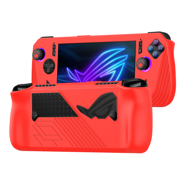 2024 New Soft Cover Silicone Protective Case With Rocker Caps for Asus ROG Ally X Console Accessories