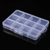 Boîte de rangement pour perles, 12 compartiments, en plastique PP transparent, design nordique, pliable, anti-poussière