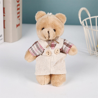 Porte-clés mignons en peluche, jouets en peluche, porte-clés en toile de jute florale, ours en peluche, poupée en peluche, breloques pour sac à dos, ornements, porte-clés en peluche, jouets