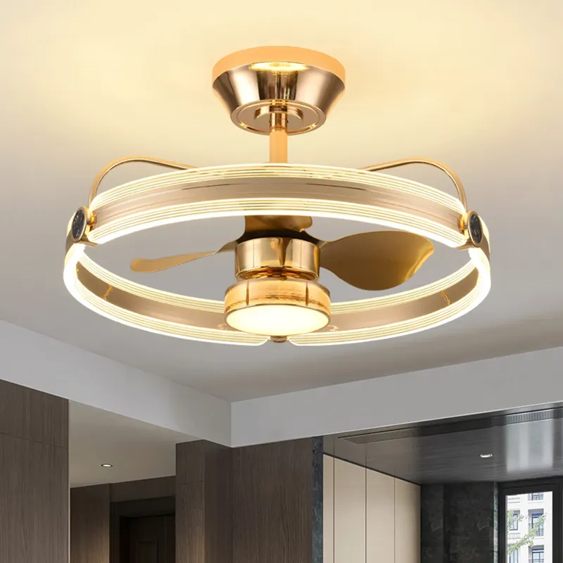 Moderna semplice lampada creativa telecomando decorativo per ventilatore da soffitto a luce Led per la casa