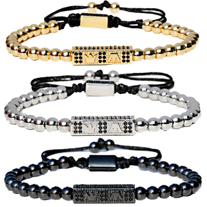 สร้อยข้อมือทรงคลาสสิกชุบทองคำสีกุหลาบประดับด้วยลูกบอลเพชรคิวบิกเซอร์โคเนียสุดหรูสำหรับเด็ก เหมาะสำหรับทำเครื่องประดับในวันครบรอบ - Product Image 2