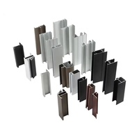 Profils en aluminium de haute qualité de la série 6000, revêtement poudré, grain de bois, pour la décoration architecturale des fenêtres, des portes et des bâtiments