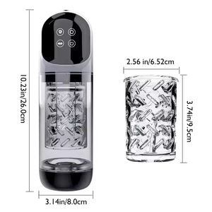 IPX7全防水液晶显示器吸吮旋转推力自动男性自慰杯自动男性中风机 - Product Image 5