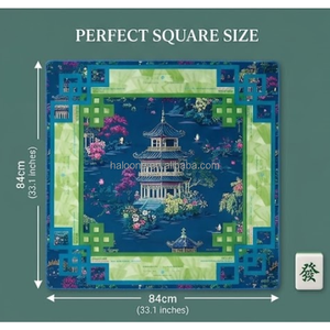HaloOne Tapis de <span class=keywords><strong>Mahjong</strong></span> Pliable de Voyage 33x33 avec Sac de Rangement, Conception Étanche et Silencieuse, Impression de Logo Personnalisé pour Vente en Gros OEM - Product Image 4