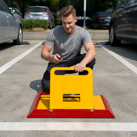 Verrou de stationnement intelligent antivol avec télécommande, barrière au sol pour réserver votre place de stationnement, design plat pour garage et allée de voiture