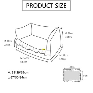 Custom Calming Removable Washable Memory Foam Luxury Pillow Cat Pet <b>Sofa</b> <b>Dog</b> <b>Bed</b> - Product Image 2