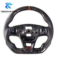 Volant sport en cuir forgé avec affichage LED chauffant personnalisé pour Ford Fusion Fiesta Explorer Focus Mk3/Mk2/Mk7/S550