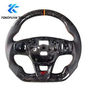 Volant sport en cuir forgé avec affichage LED chauffant personnalisé pour Ford Fusion <span class=keywords><strong>Fiesta</strong></span> Explorer Focus Mk3/Mk2/Mk7/S550 - Product Image 3