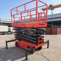 Plateforme élévatrice à ciseaux électrique montée sur remorque Rong Yu GTJZ-6, capacité 80-1000 kg, acier, hauteur de plateforme maximale 4-22 m, mobile et flexible
