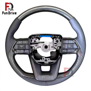 Volante Personalizado de Fibra de Carbono y Madera para Toyota Prado 120 150 <span class=keywords><strong>Yaris</strong></span> GR Hilux Tacoma LC79 A90 Supra 4Runner Mark X - Product Image 2