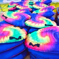 Tapis flottant gonflable coloré avec poignées pour activités aquatiques, aide à la flottabilité unisexe en PVC pour lacs et rivières